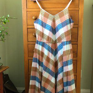 L.L. Bean Signature Strappy Seersucker Dress